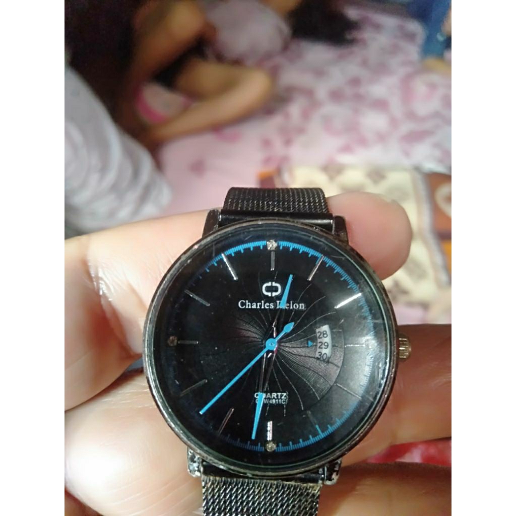 Jam tangan wanita Charles Delon prelov warna hitam