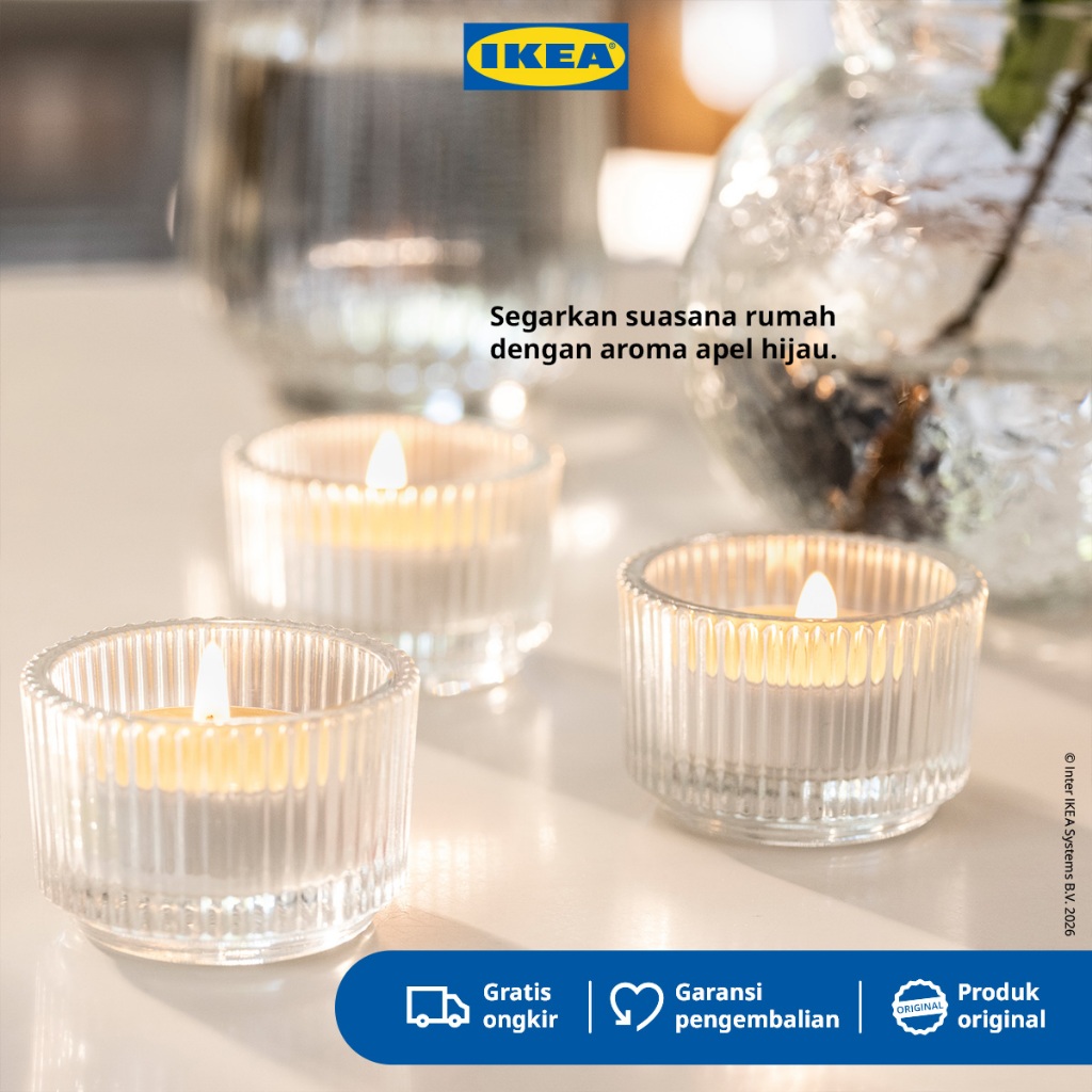 IKEA LOVSKOGLUND Lilin Aromaterapi Apel Tahan Lama 3,5 Jam