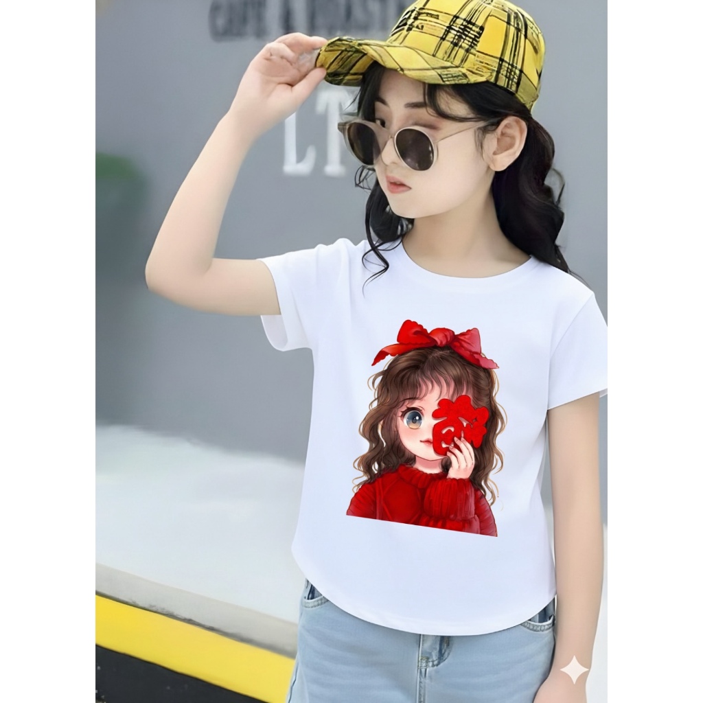 KAOS BOCAH kaos oval oversize anak perempuan spandek oval fuk