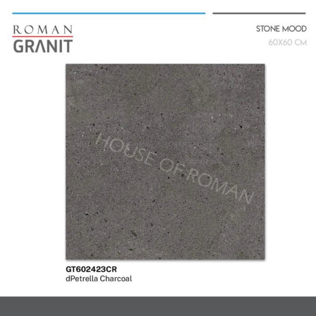 Granit / Keramik Lantai 60x60 Roman | Keramik Kasar Anti-Slip Garasi & Carport Abu