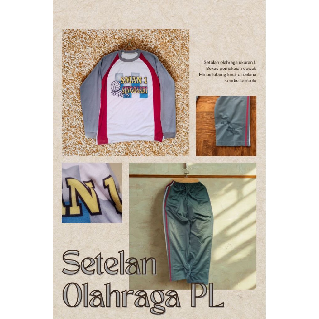 Setelan Seragam Olahraga Sekolah SMA Preloved