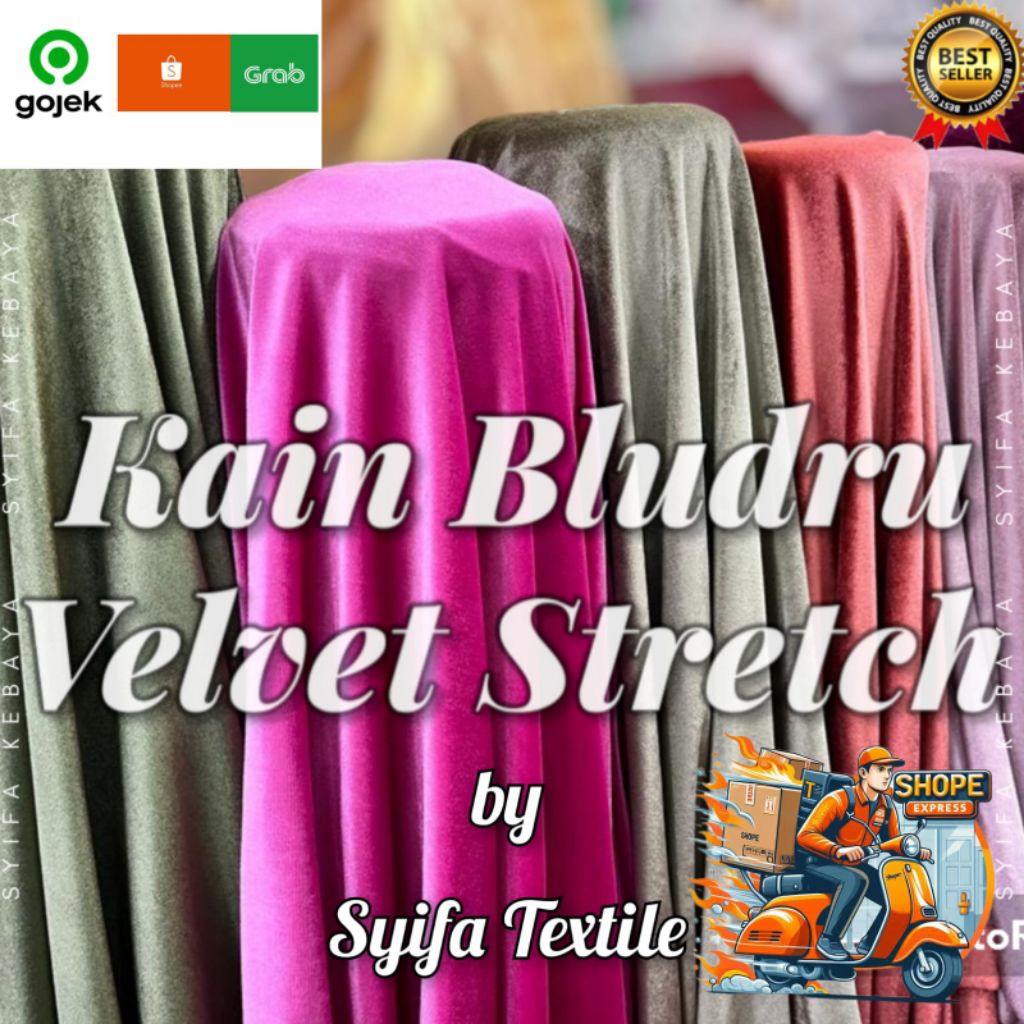 Kain Bludru / Kain Bludru Meteran / Kain Bludru Velvet Stretch / Kain Beludru / Kain Beludru Meteran