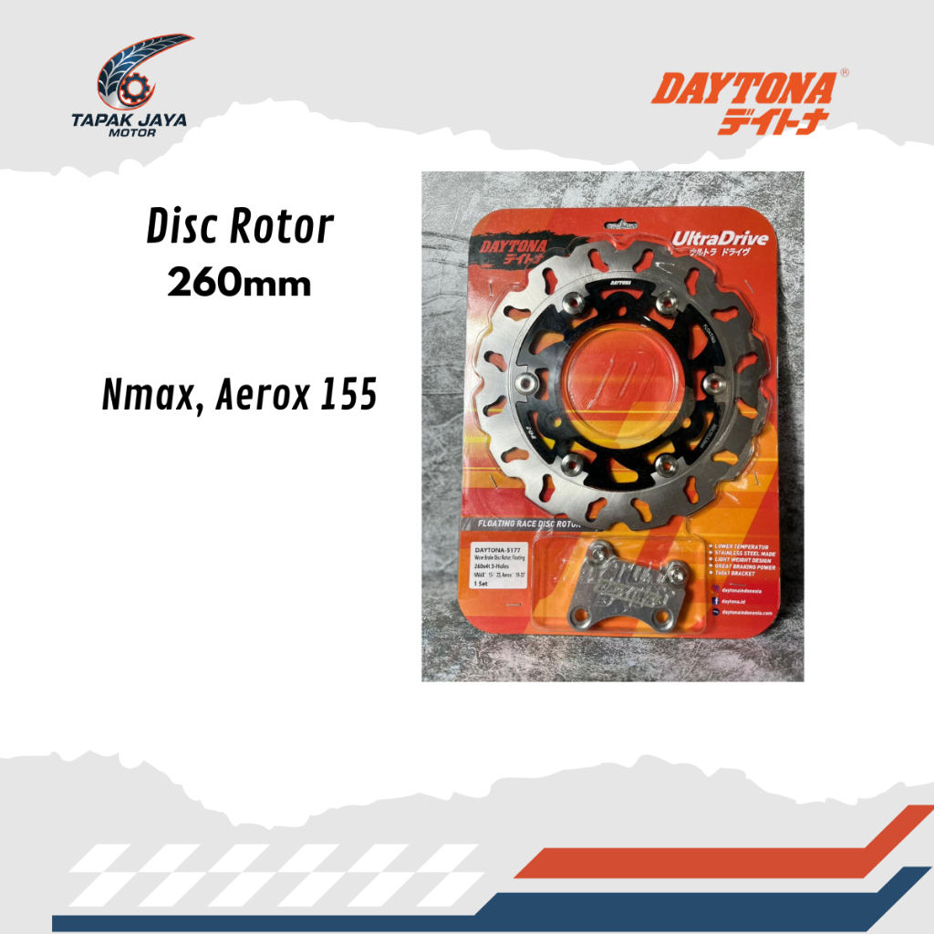 Daytona Cakram Disc Brake Depan Nmax Aerox 155 260mm Floating Disk Depan
