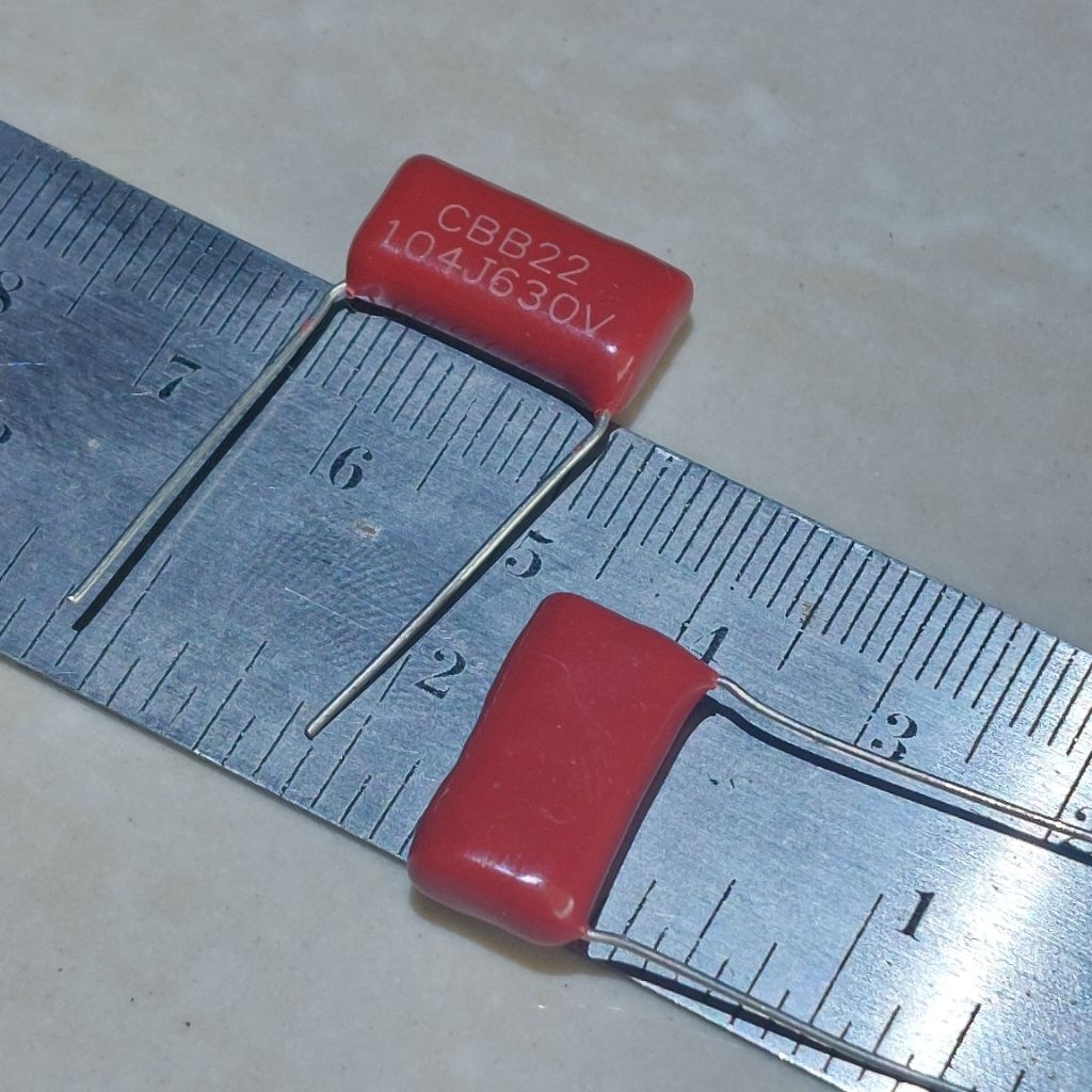 5 Buah 5Pcs 104J630V CBB22 Milar 104J 630V 104 Piko Farad 100N 0,1UF 630 Volt 630Volt Kapasitor Myla