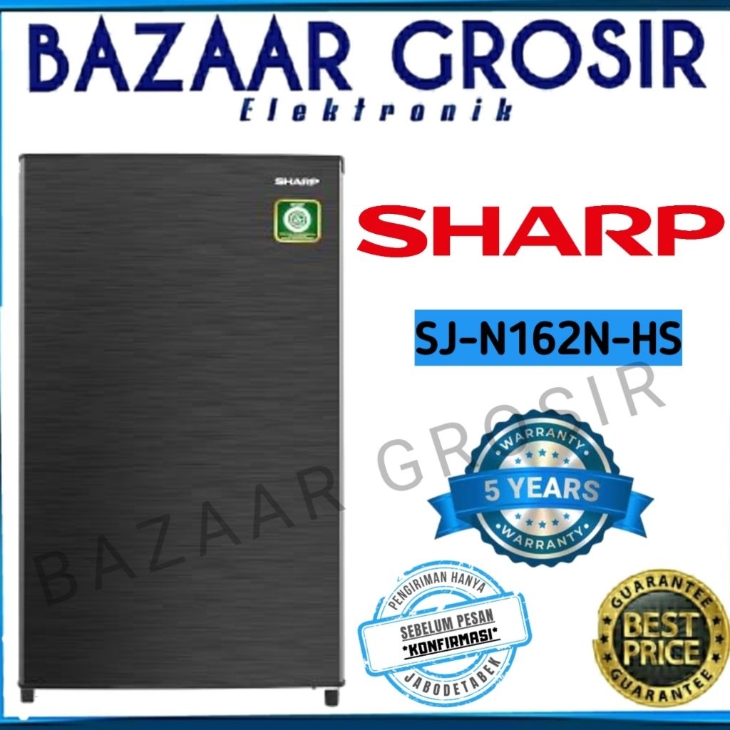 KULKAS 1 PINTU SHARP SJ-N162N-HS/SJ N162N HS/SJN162NHS NEW KIREI SERIES SJN162