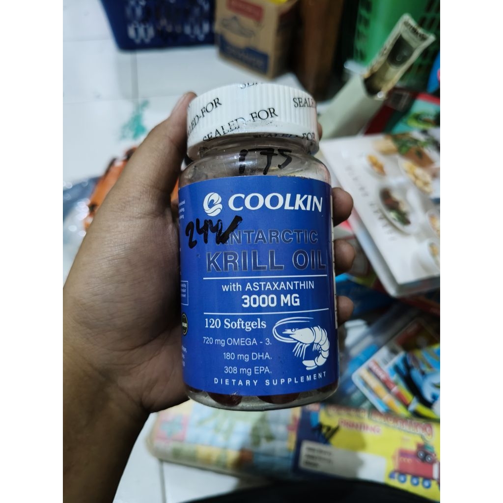 COOLKIN Antarctic Krill Oil 3000 MG (120 Softgels)