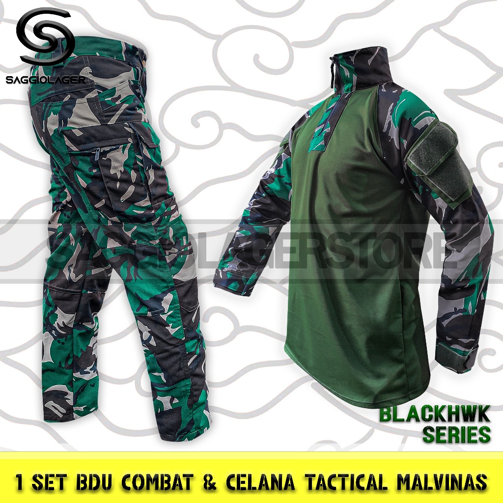 Setelan BDU Tactical Loreng Malvinas TNI Army