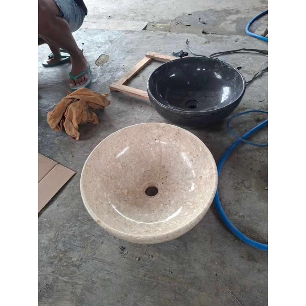 Wastafel batu marmer mangkok | Wastafel marmer bowl