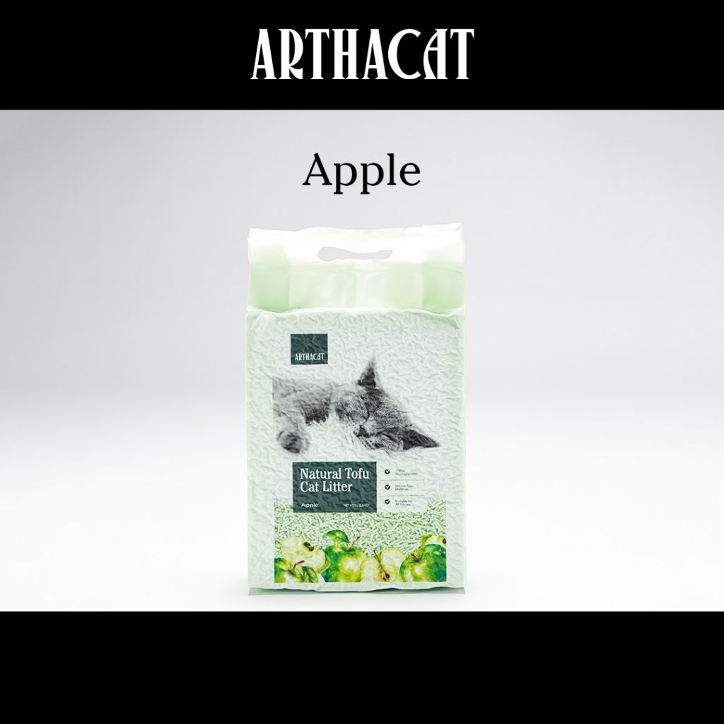 Tofu cat litter Arthacat Apple 7L, tofu kucing, cat litter tofu