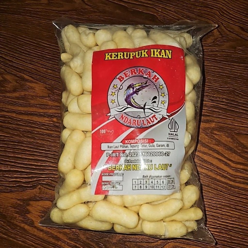 Krupuk Ikan Ndaru Laut 250gr - Enak, Gurih, Nikmat - Krupuk Ikan (QHX4/10F)