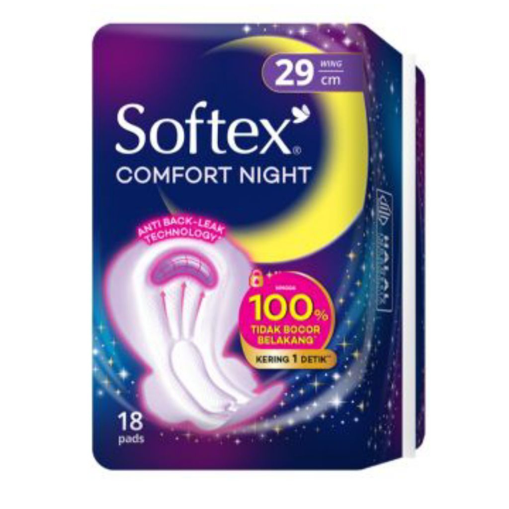 Softex pembalut malam Comfort Night wing 29cm 18 pads | Laurier Cleanfresh Pantyliner 14cm 40 pcs pi