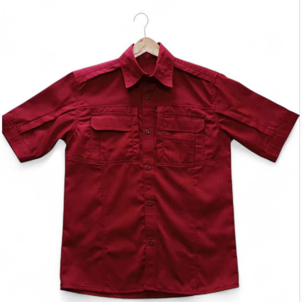 DGNT Kemeja Taktikal Lengan Pendek_Maroon