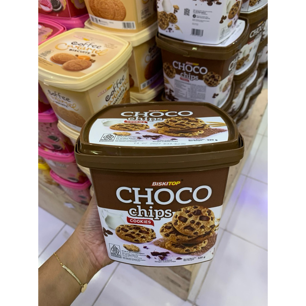 Biskitop Choco Chips 320gr | jajan lebaran | jajan lebaran murah | jajan kaleng | jajan kaleng murah