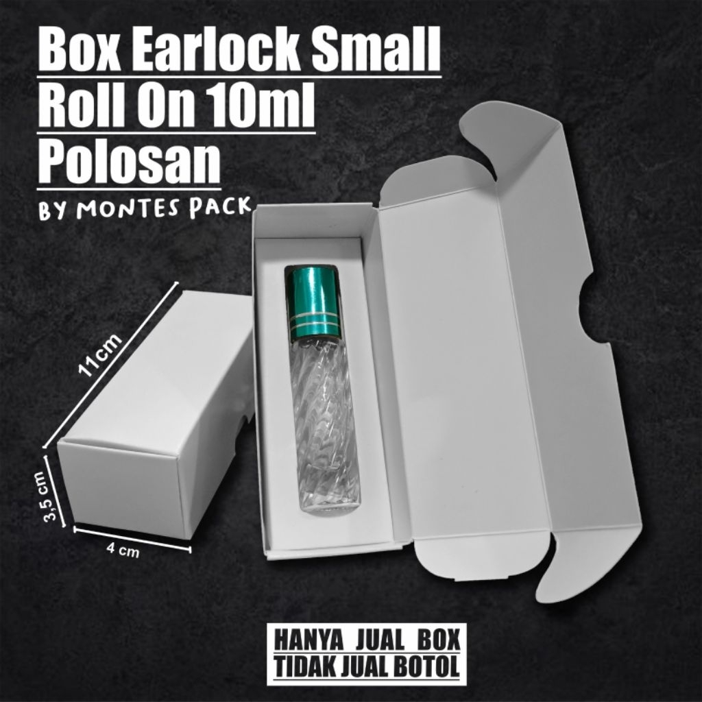 BOX EARLOCK SMALL | Rolllon 10ml | box parfum earlock Mini putih