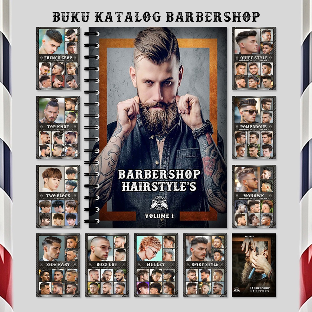 Buku Model Rambut Pria Populer Buku Wajib Barbershop Pangkas Rambut dan Salon - HS1