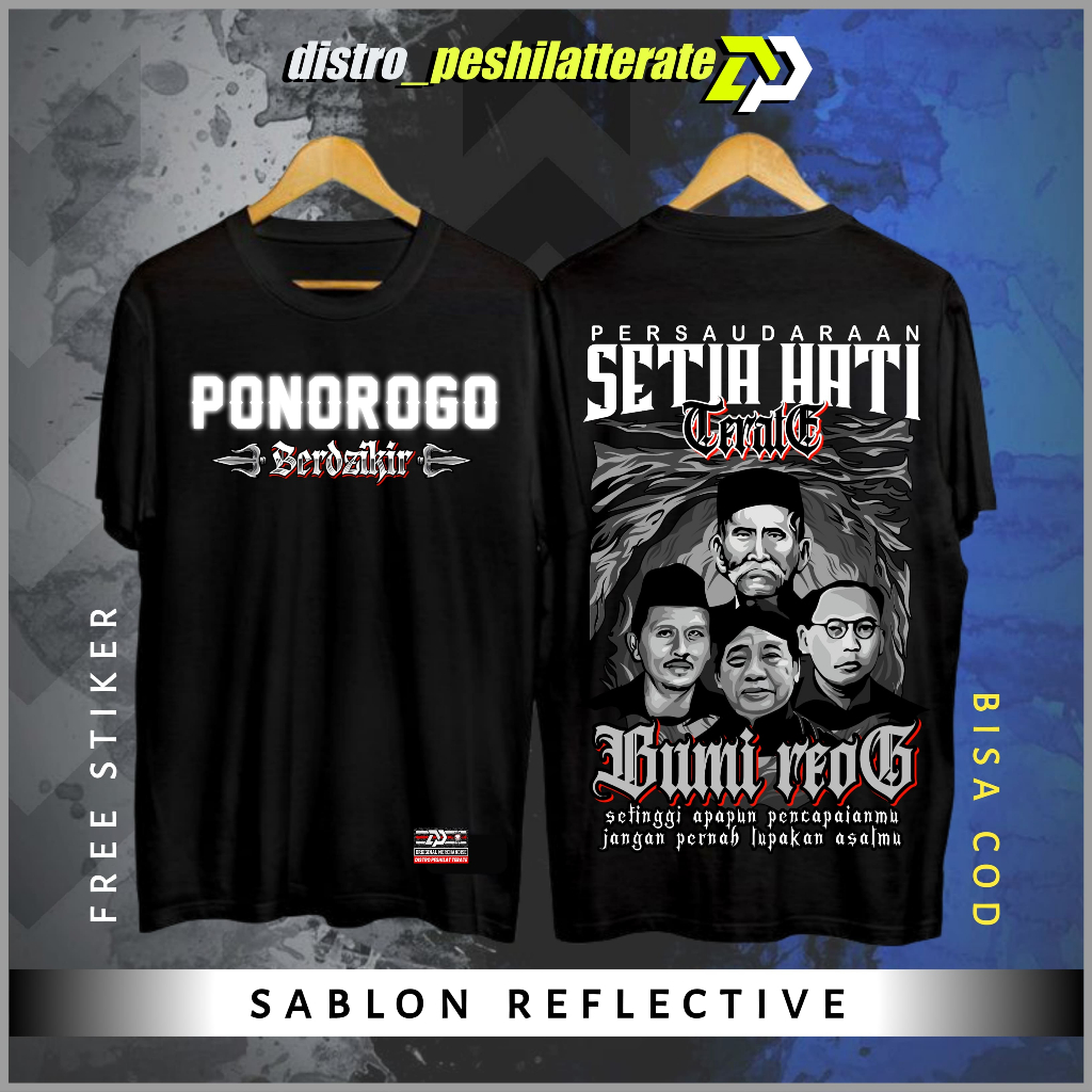 KAOS PSHT PONOROGO BUMI REOG BERDZIKIR KATUN COMBAD 24S