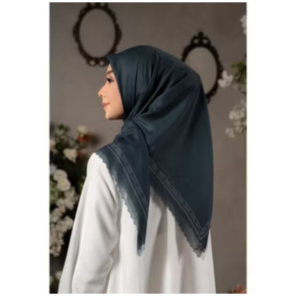 TERLARIS BIG SALE WEARING KLAMBY Daily Monogram Scarf Hijab Polos Voal New Original Termurah