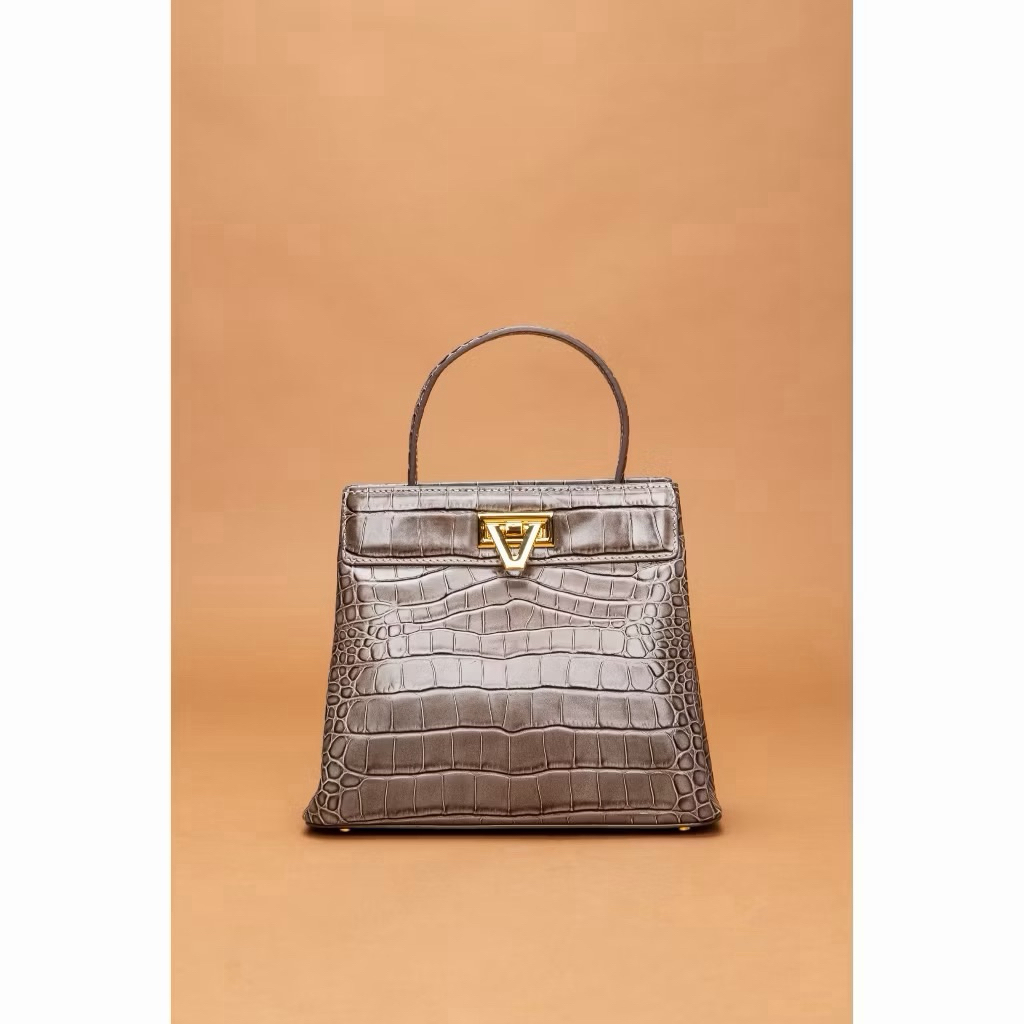 Vone World Sarah Bag Mini Croco Stamp Charcoal