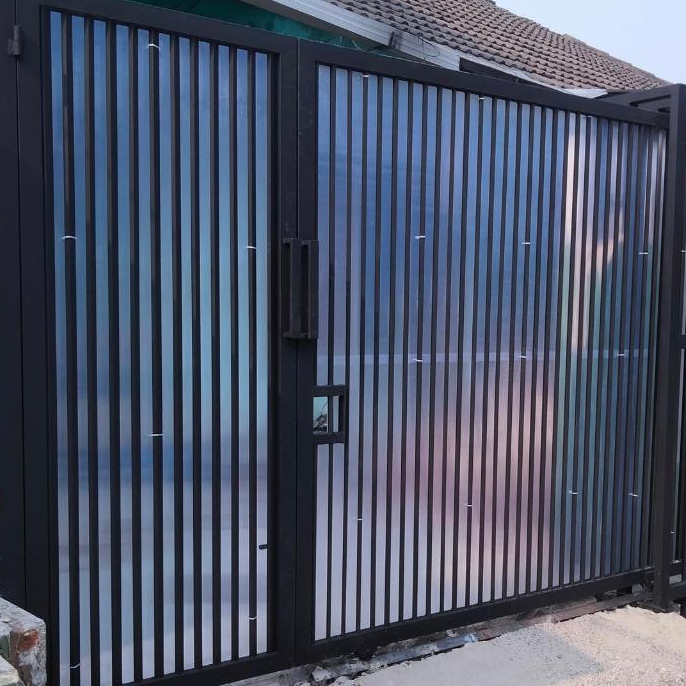 pagar rumah dorong minimalis/pagar dorong/pagar dorong dan pintu lipat