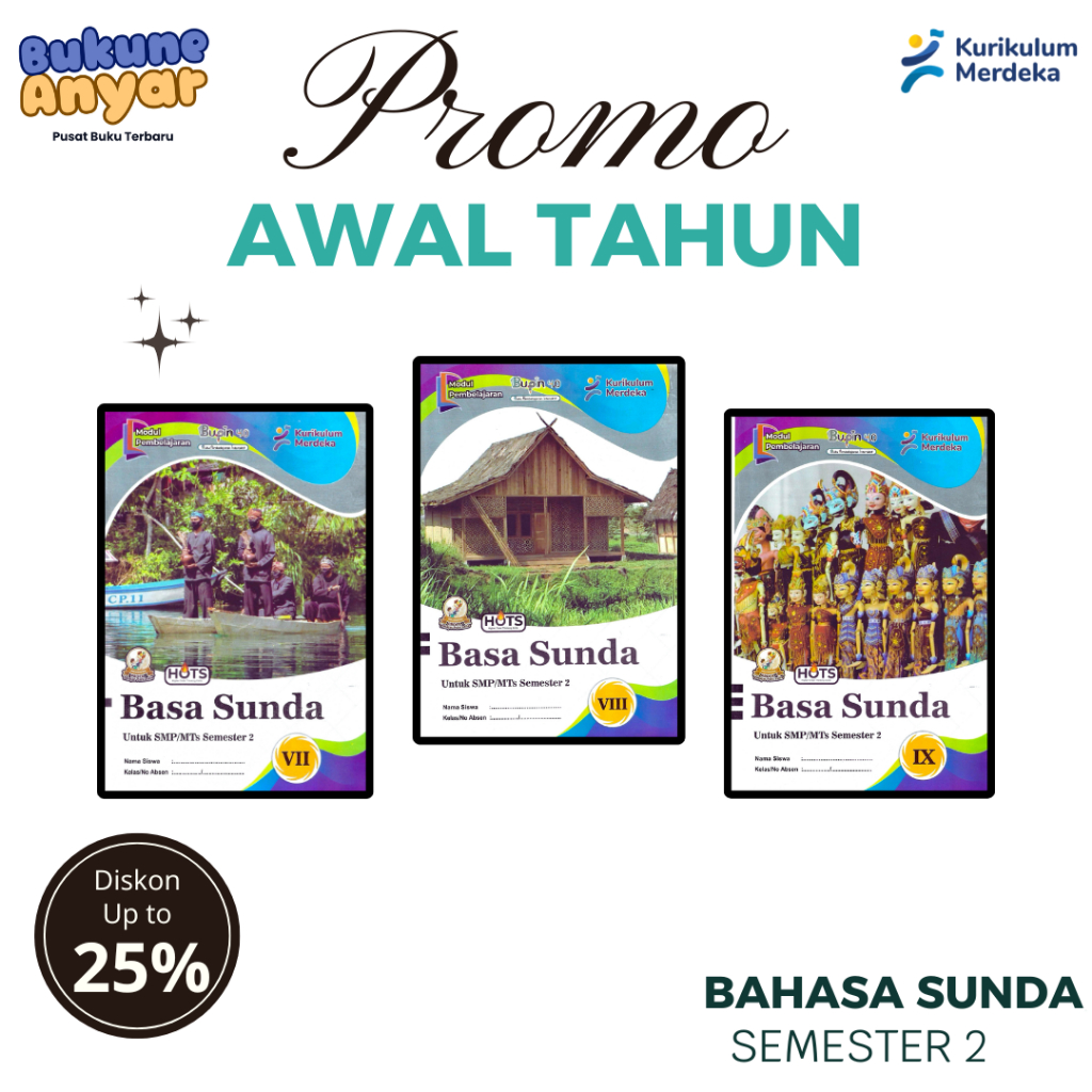 Modul bahasa Sunda SMP Kelas 7 8 9 Kurikulum Merdeka Pendekatan Deep Learning Semester 2 2025 2026