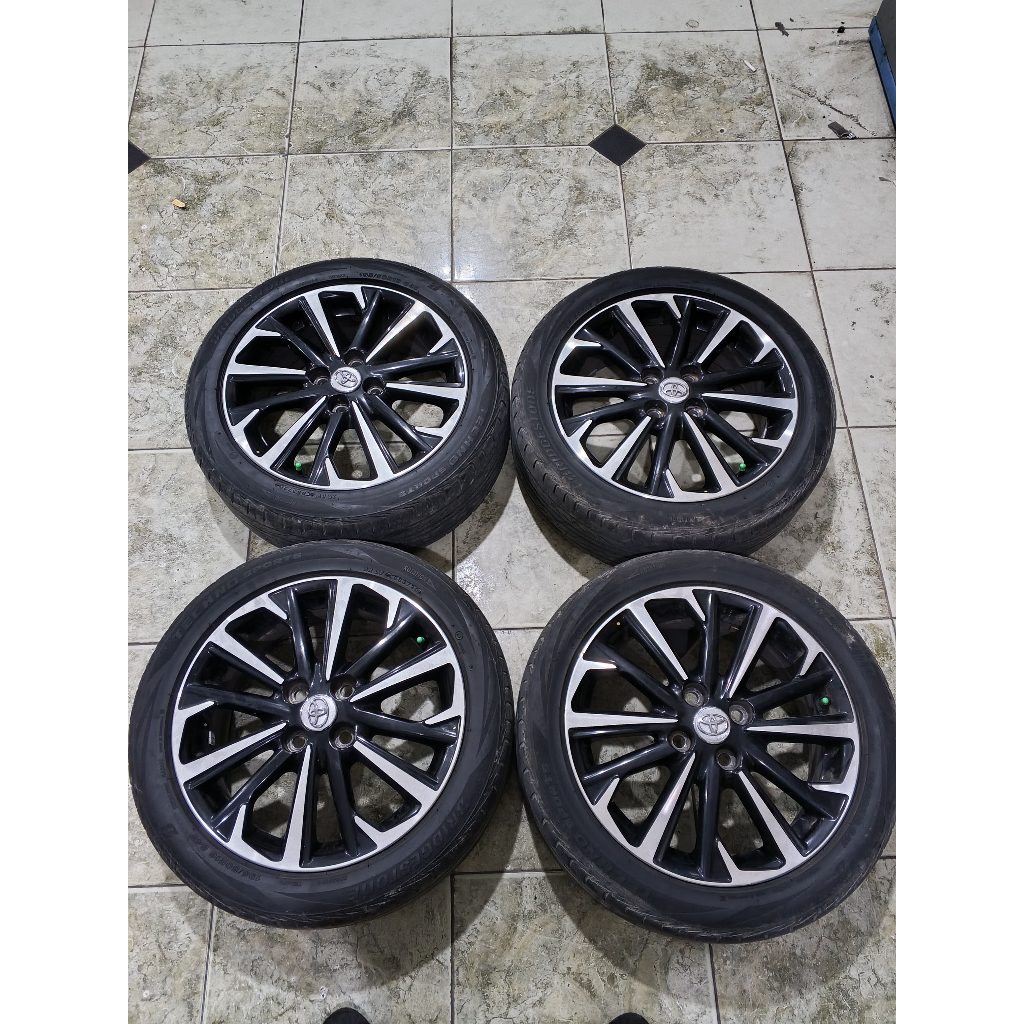 VELG MOBIL R16 OEM TOYOTA YARIS PCD 4X100 SET BAN 195 50 R16