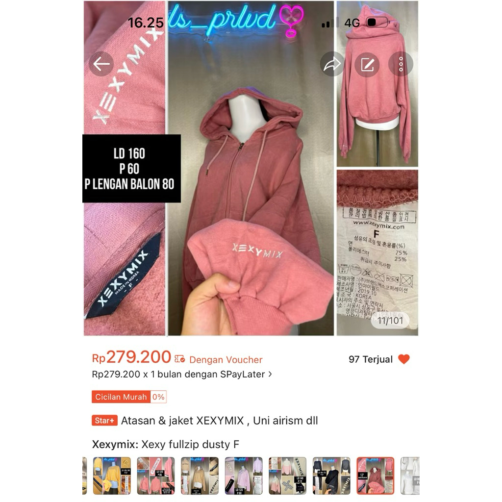 Jacket xexymix fullzip hoodie F