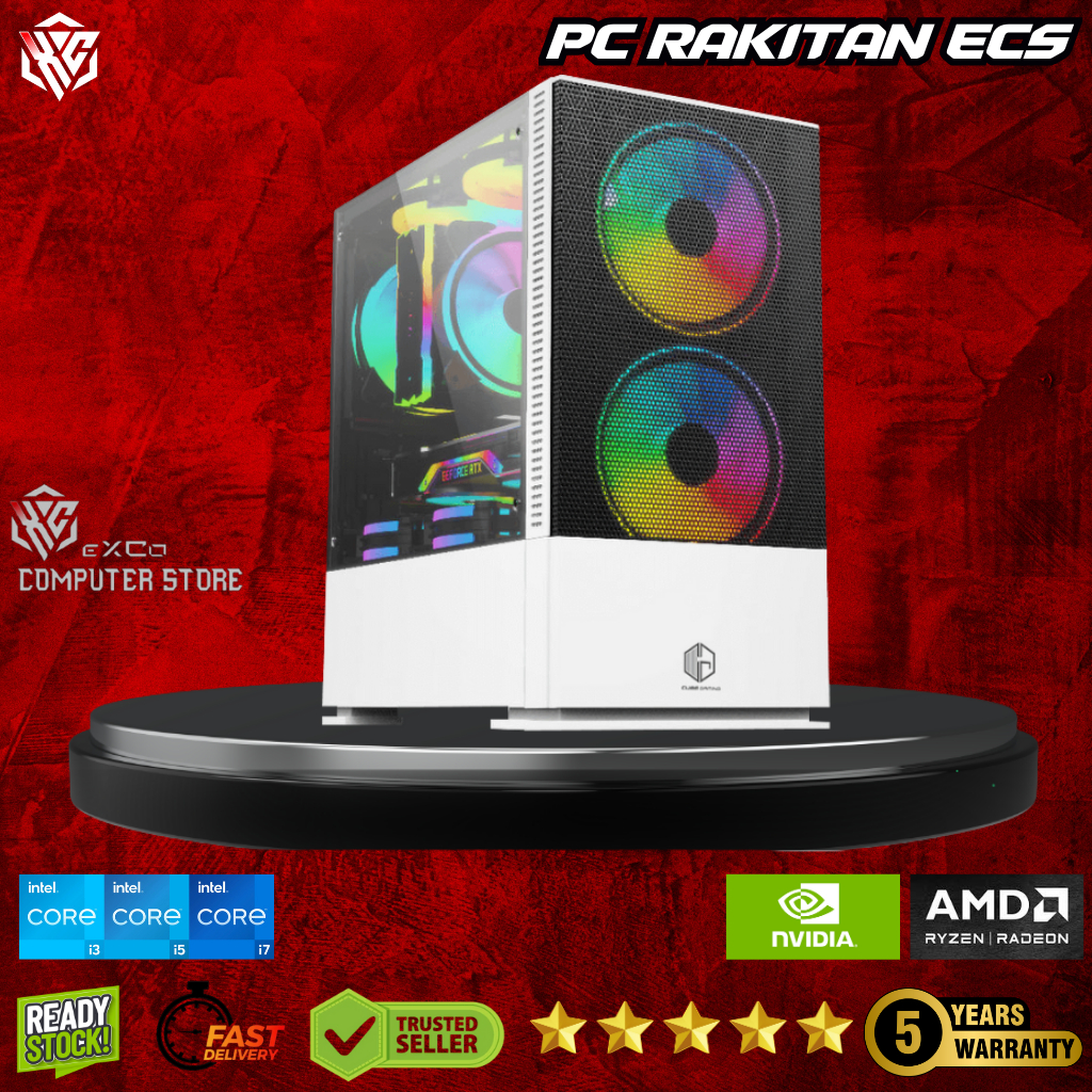 PC Gaming 5 Jutaan Ryzen 5 5600G Multitasking | RAM 16GB SSD 128GB HDD 500GB | ECS PRO