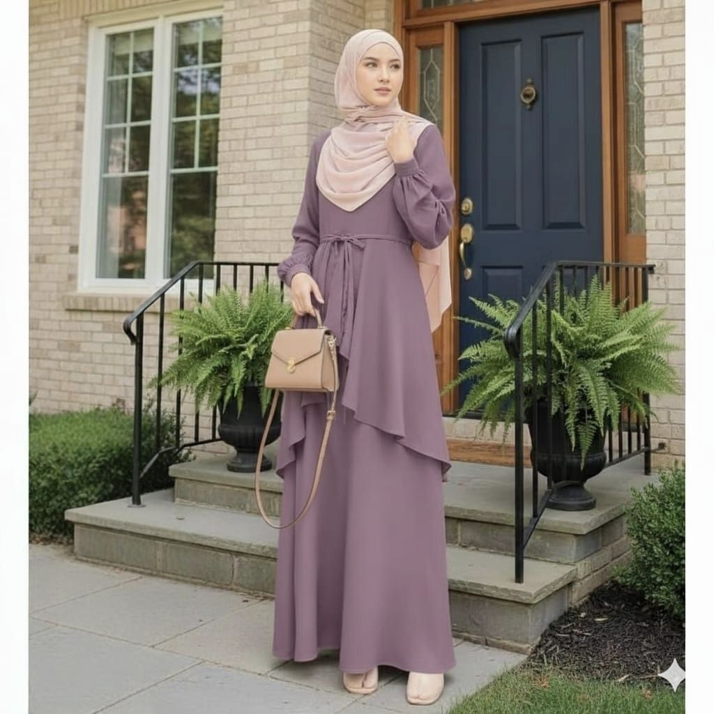 gamis dress terbaru umaira gamis wanita remaja/busui kekinian virall gamis lebaran/kondangan size s 