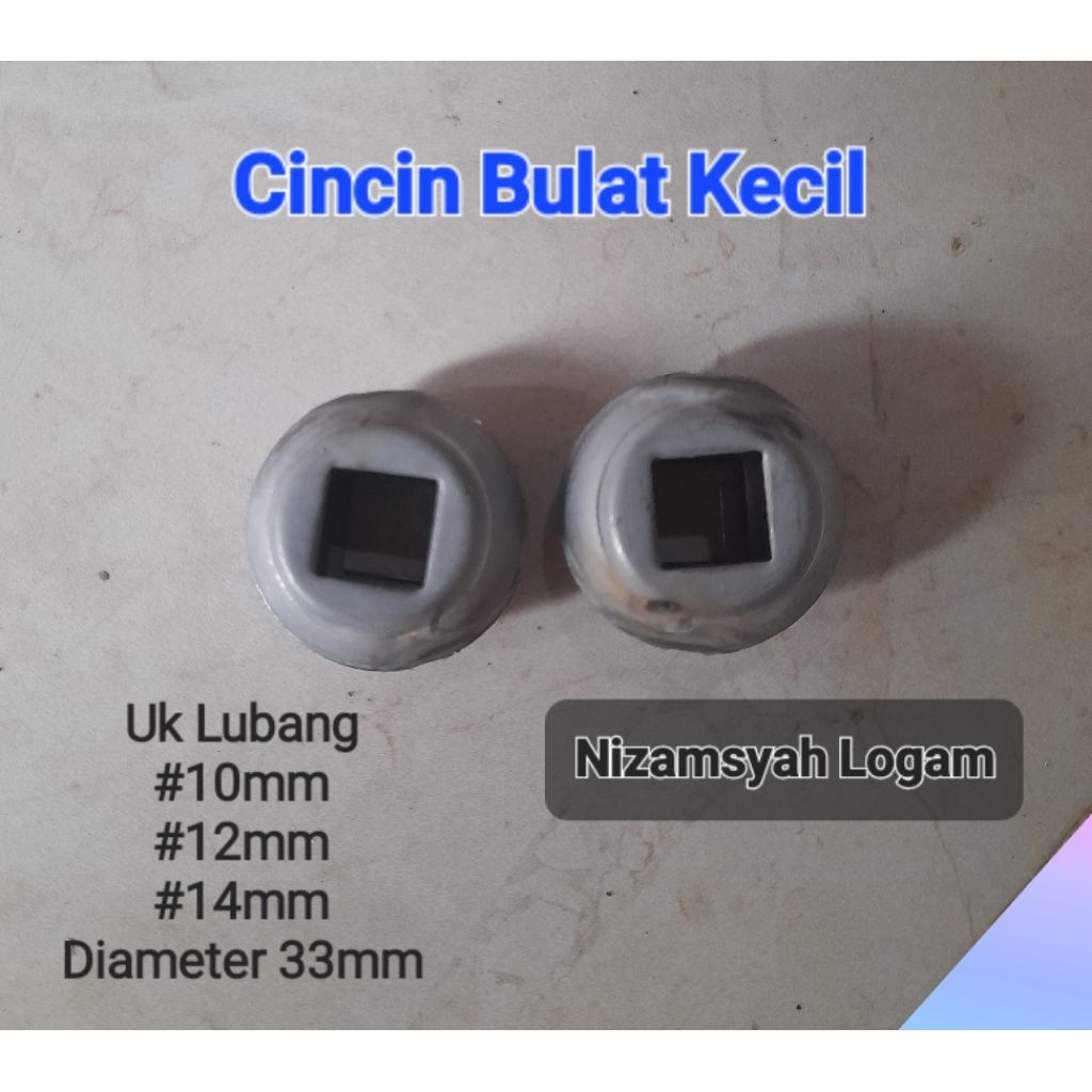 CINCIN BULAT Kecil, Ornamen Pagar besi cincin bulat/Gentong kecil - 14mm