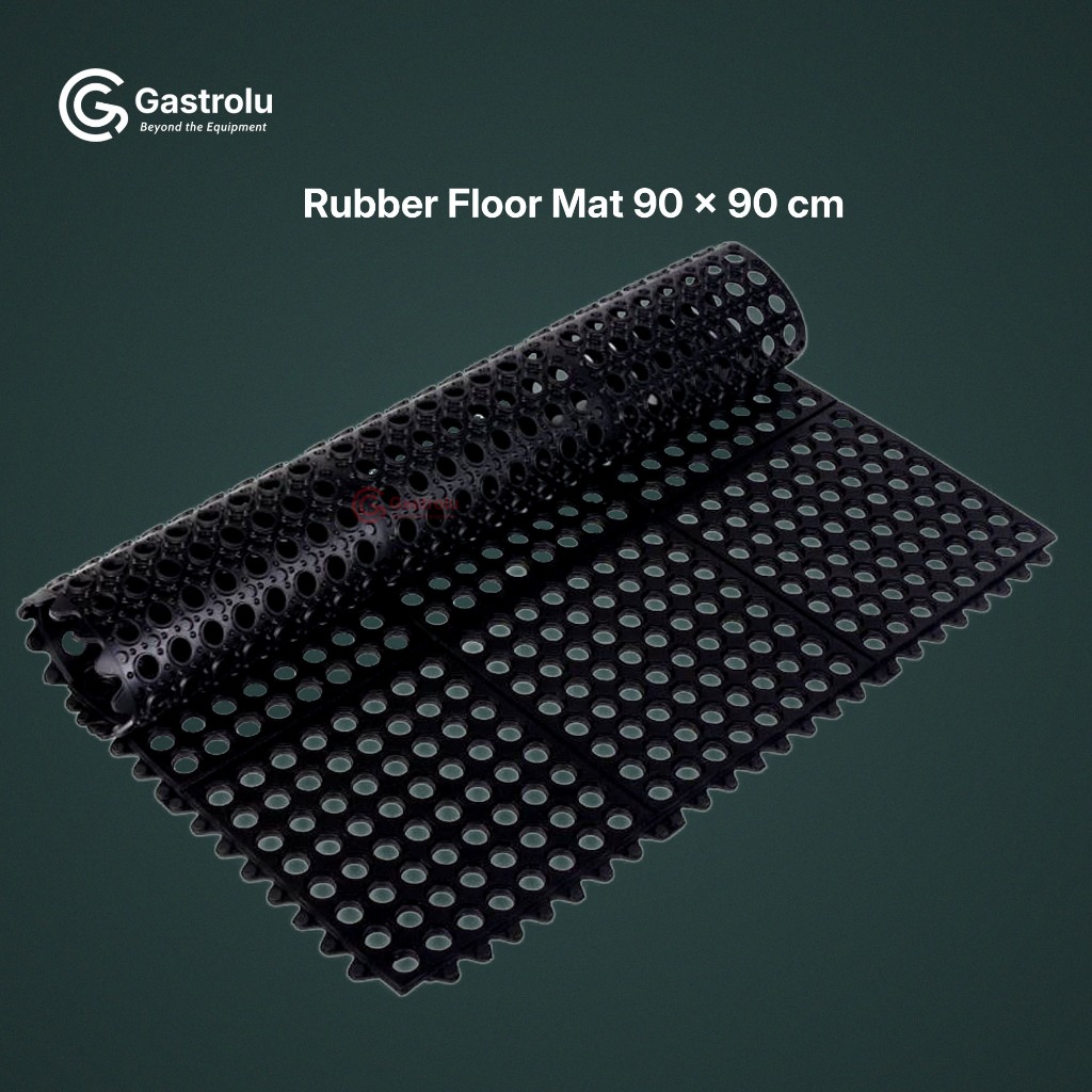 Rubber Floor Mat – Anti Slip Rubber Mat 90 × 90 cm