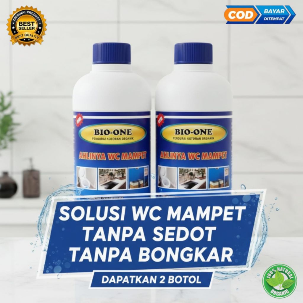 2 Lebih Hemat Bio One Mengatasi WC Mampet Tanpa Harus Sedot WC