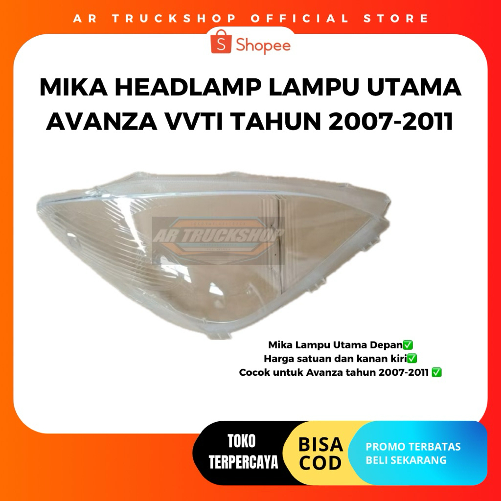 Mika Headlamp Lampu Utama Untuk Avanza VVTI Tahun 2007-2011