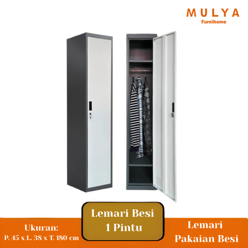 Lemari Baju  Besi 1 Pintu / Lemari Gantungan Besi  1 Pintu/Locker Cabinet 1Pintu