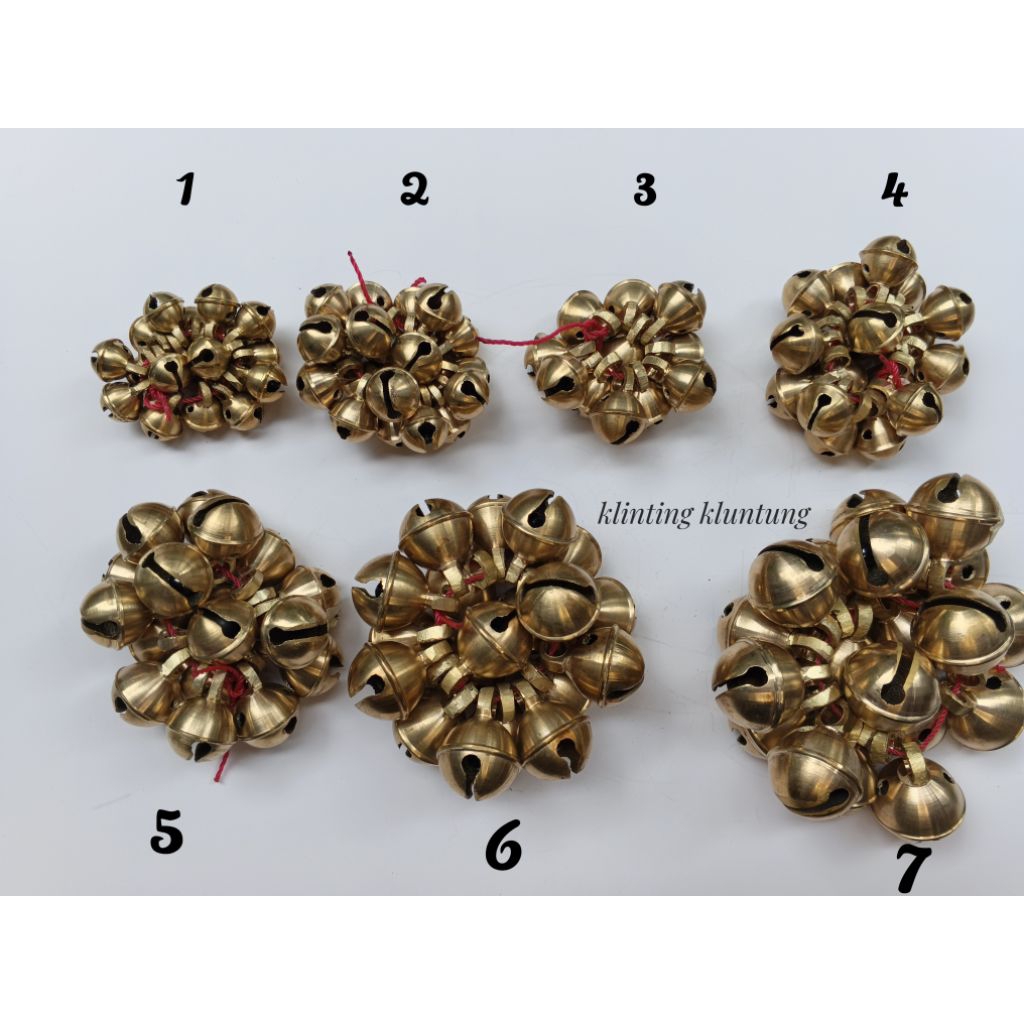 Bel lonceng kerincing Kuningan no 5 Kuning 1 kodi kelinting klintingan