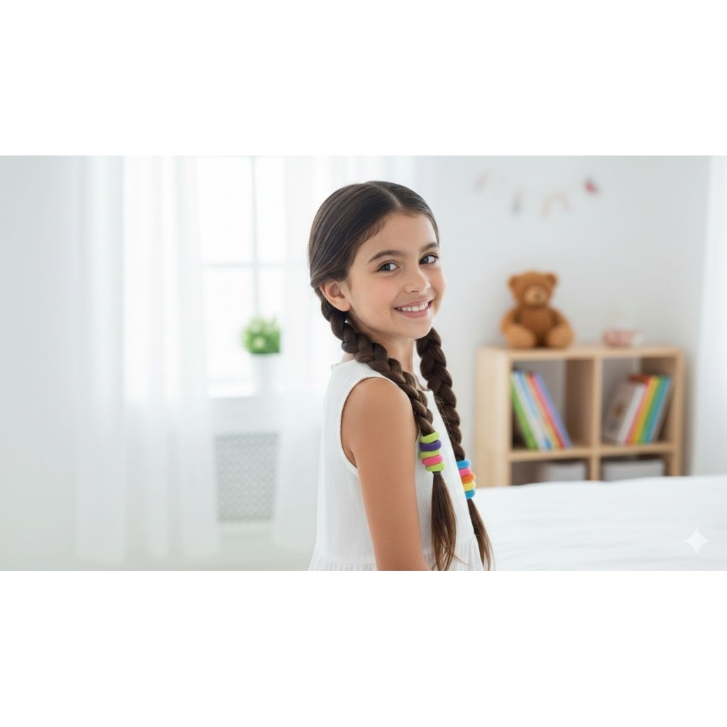 [1 Box] set ikat rambut + jepit/karet rambut anak / ikat rambut anak elastis / ikat rambut anak warn