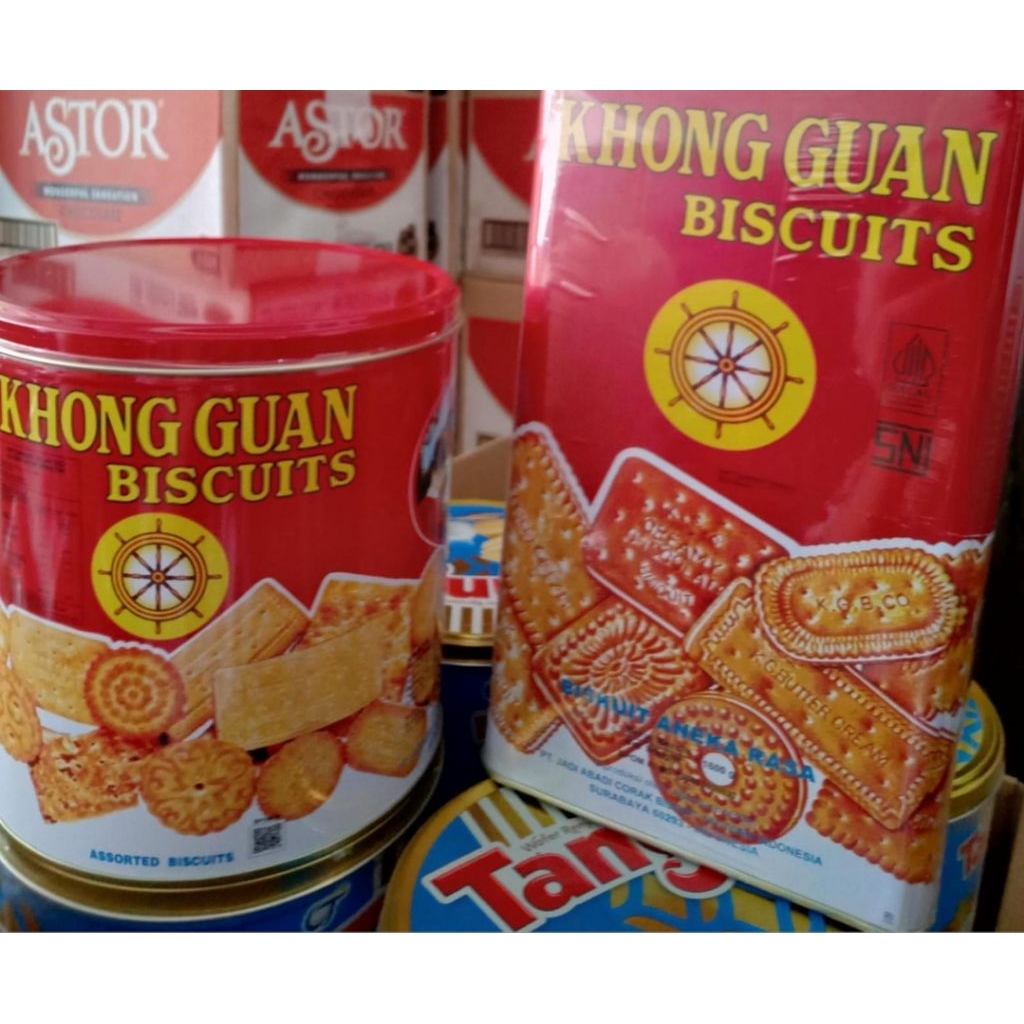 KHONG GUAN KECIL 650 GR, KOTAK BESAR 1600 GR KHONG GUAN BISKUIT JAJAN KALENG LEBARAN