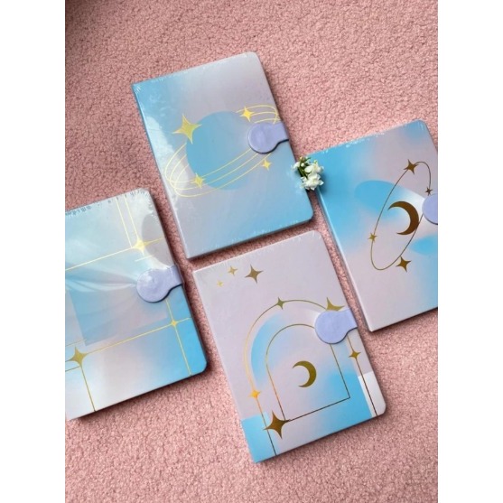 Ready Notebook A5 Aesthetic Bulan Bintang Buku Tulis Hadiah Note Book Diary Hardcover Buku Catatan N