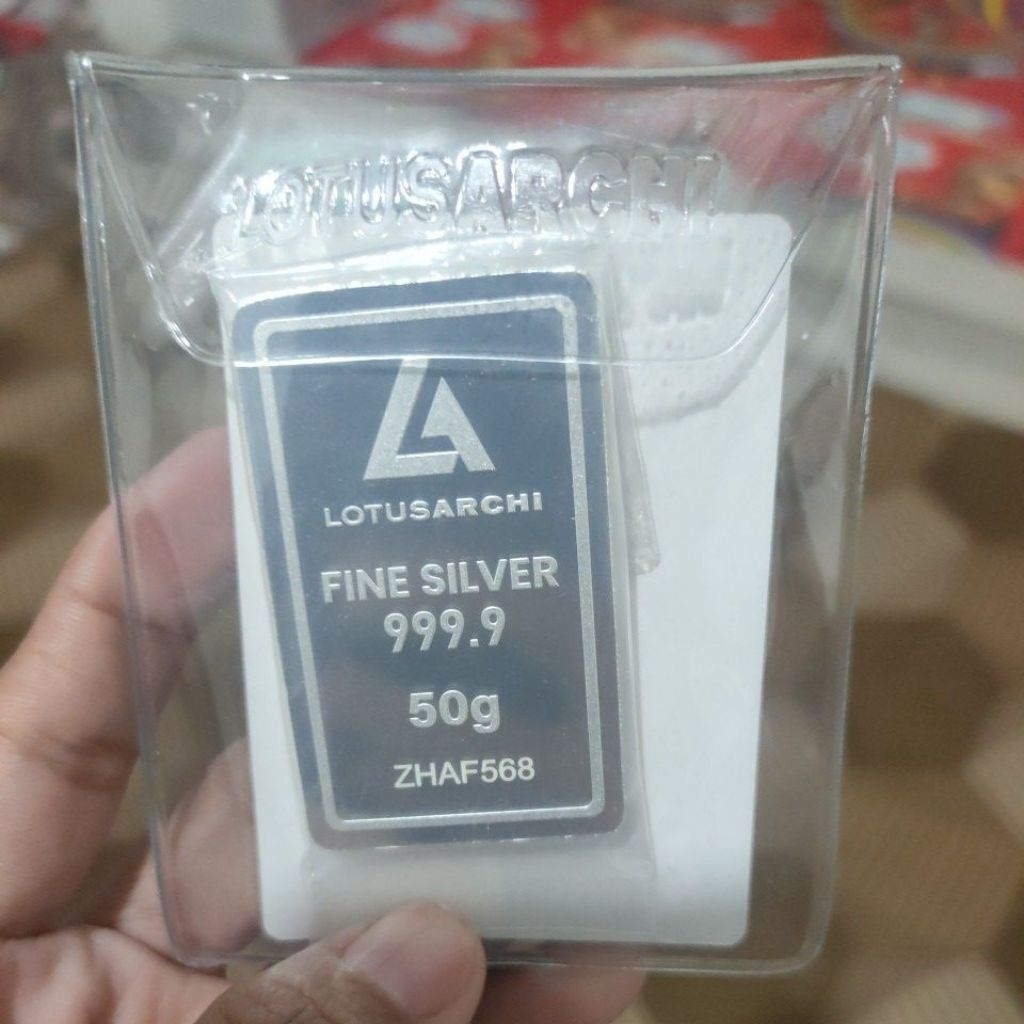 ready stok perak lotus archi 50 gram sertifikat