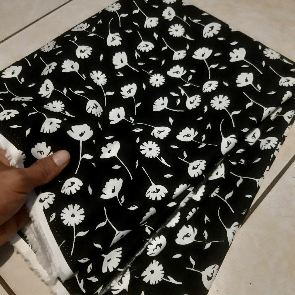 bahan kain katun poplin tokai original premium ex garment motif