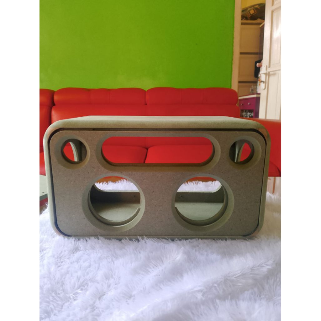 Custom Box Model Boombox Lengkung 2 x 3inch LG dan lainnya/ Tidak Untuk Polytron Tower/ Hmr 9mm / Tw