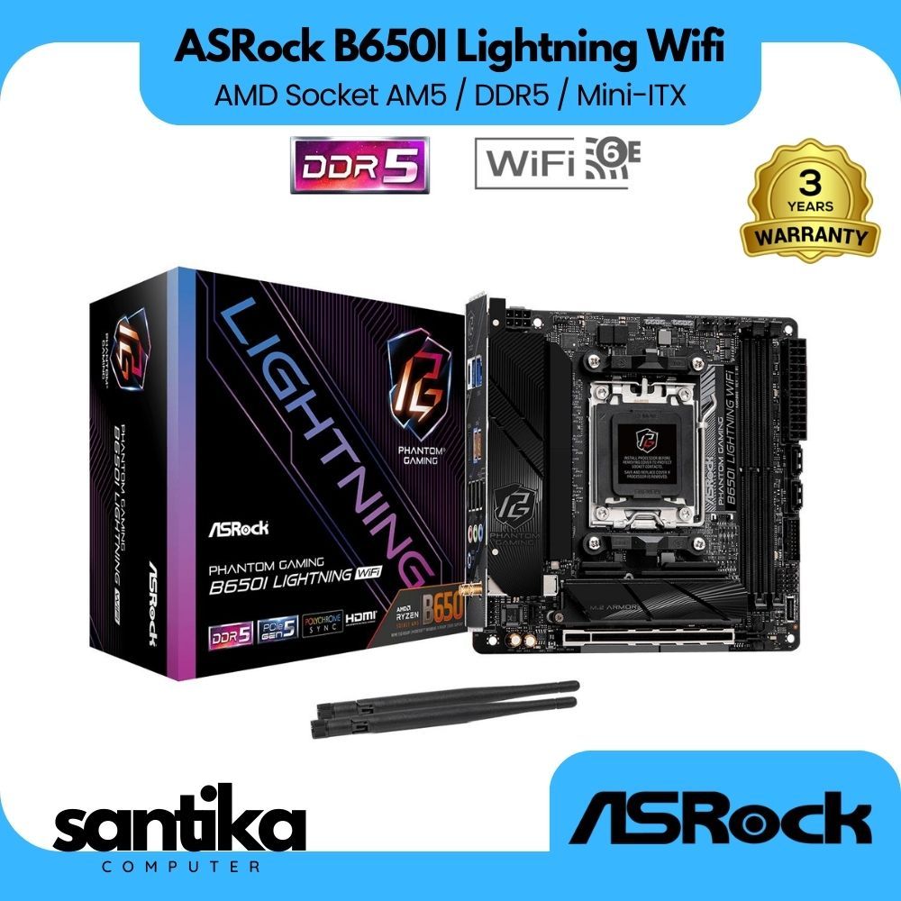 Motherboard Asrock B650I Lightning Wifi AMD AM5 DDR5