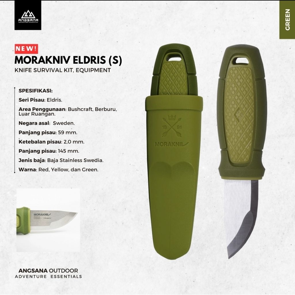 Pisau Morakniv Eldris (S) Survivat Kit