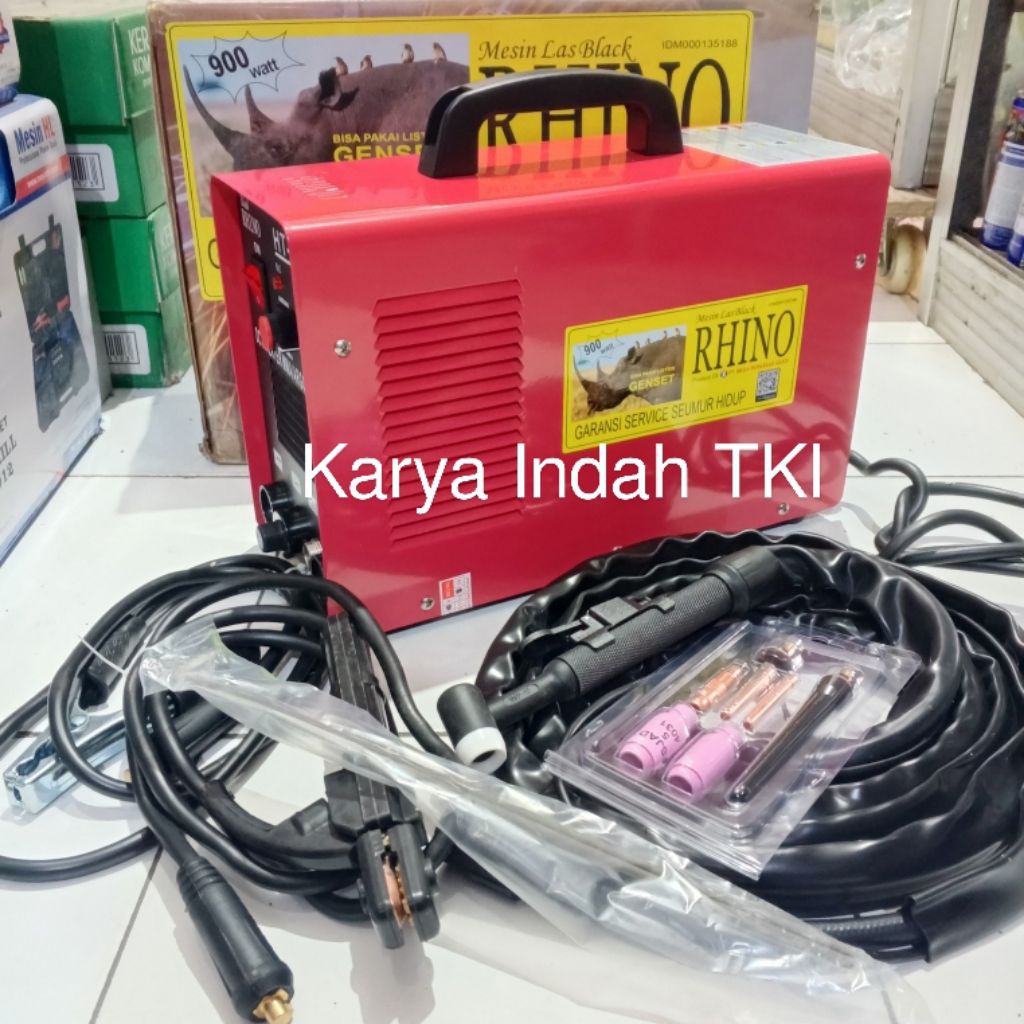 Mesin Las TIG 200 RHINO HT200 Argon TIG HT 200 Merah Travo Las Inverter Stainless