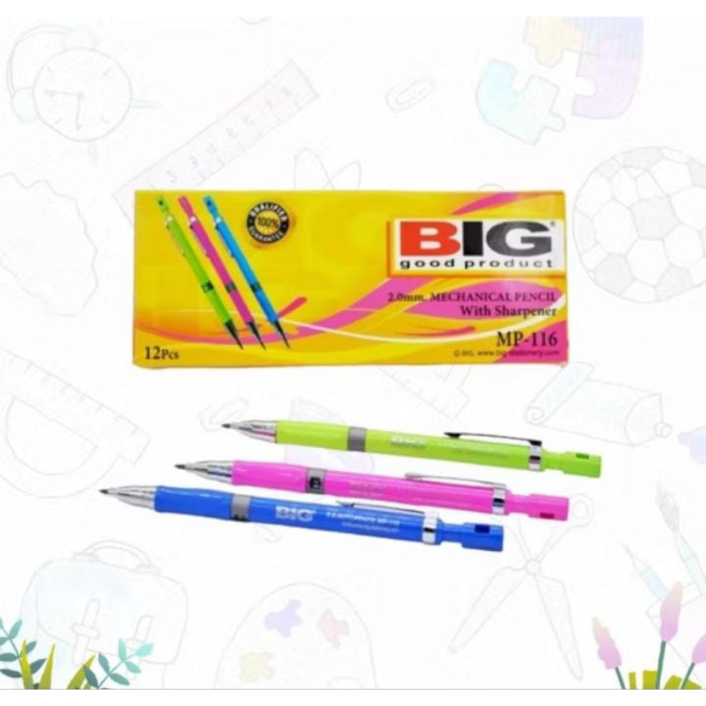 PENSIL MEKANIK BIG 2,0 / PENSIL MEKANIK BIG ISI ULANG (SATUAN) ECER