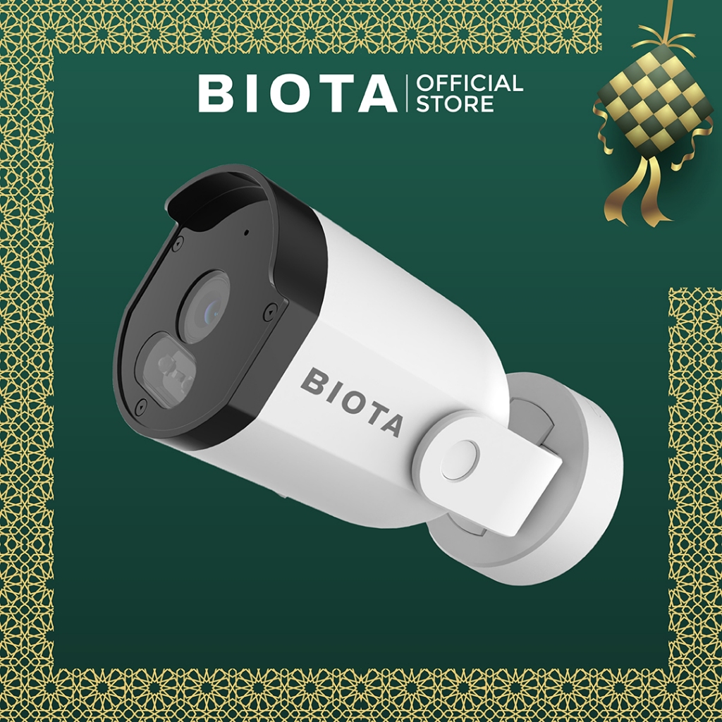 BIOTA Smart Camera Outdoor Fixed - Kamera CCTV Outdoor WiFi Waterproof Dengan Alarm Sirine HD 3MP