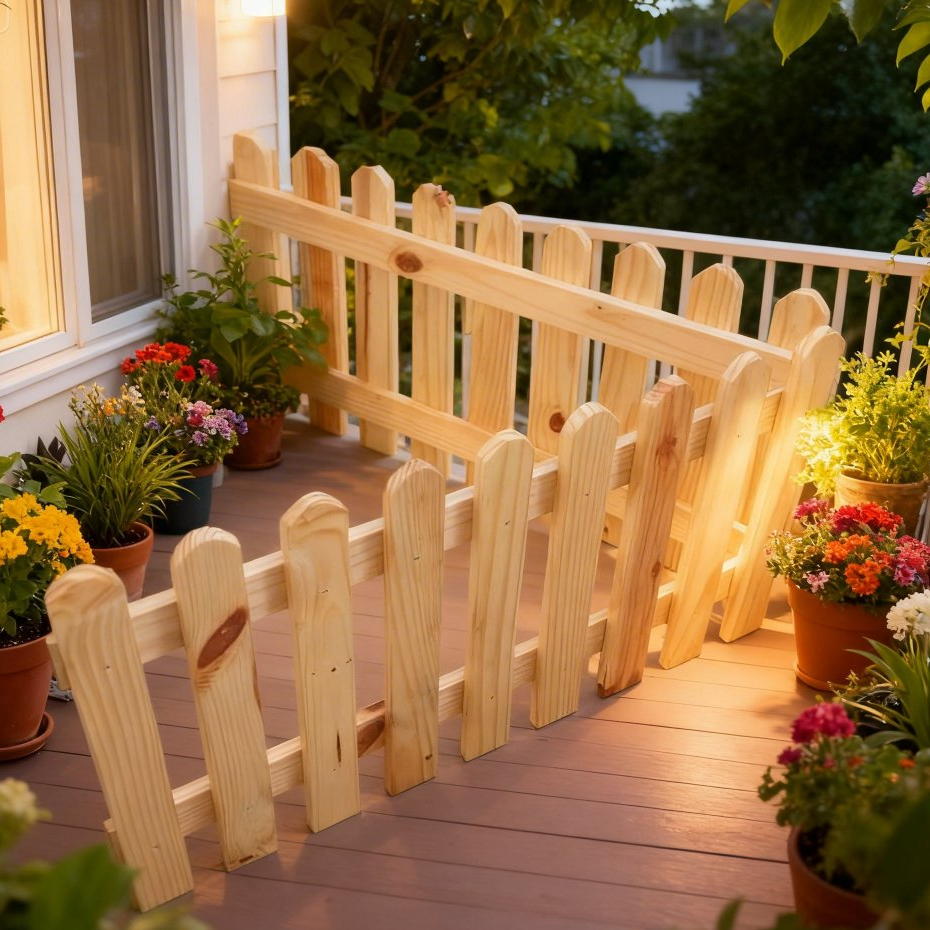 Pagar Kayu Pinus Pager Sekat Teras Halaman Rumah Pembatas Bermain Anak Serbaguna