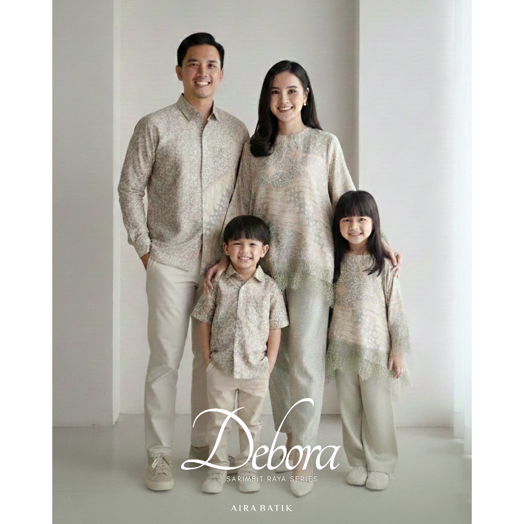 AIRA BATIK - Debora Sarimbit Series Lebaran Family Set Raya Modern Premium