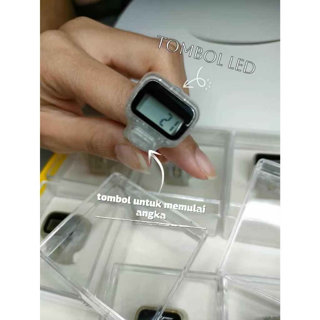 JXN 5136:TASBIH DIGITAL LED MINI ALARM LAMPU KELAP KELIP  modul :JXN8017