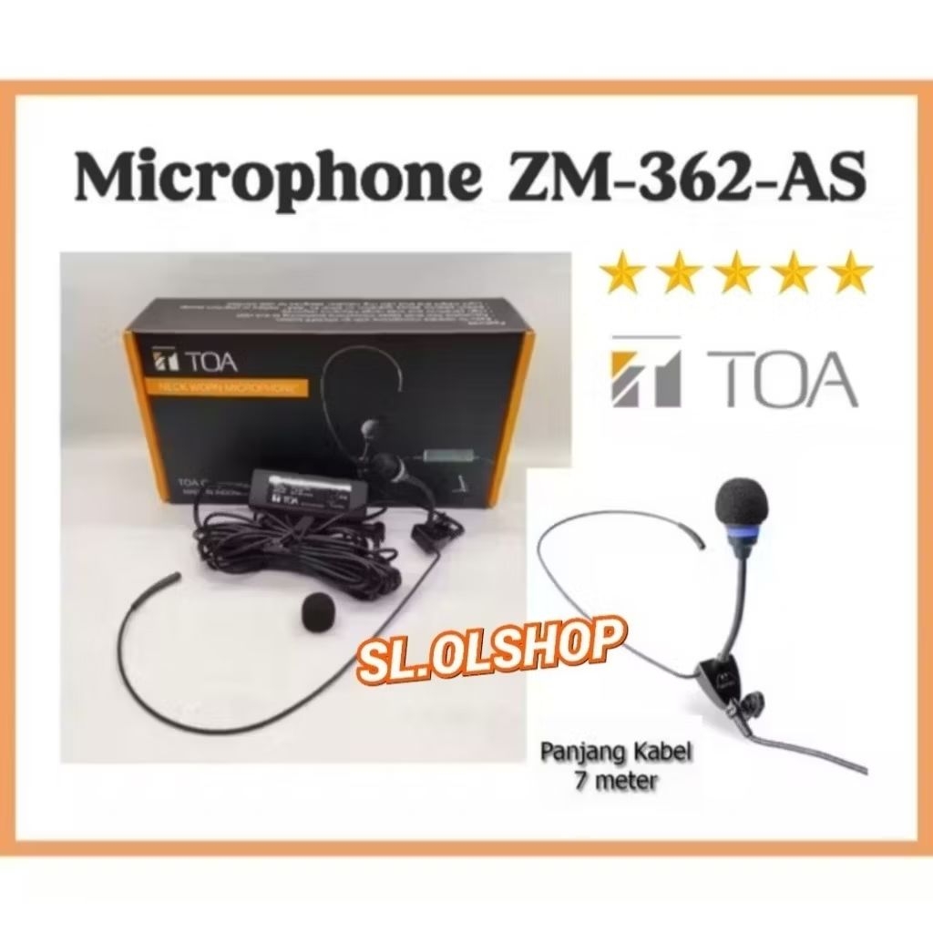 Mic Imam TOA ZM 362[TOA ZM362AS Mikrofon klip Leher Mic Clip Condenser Jepit [Original]