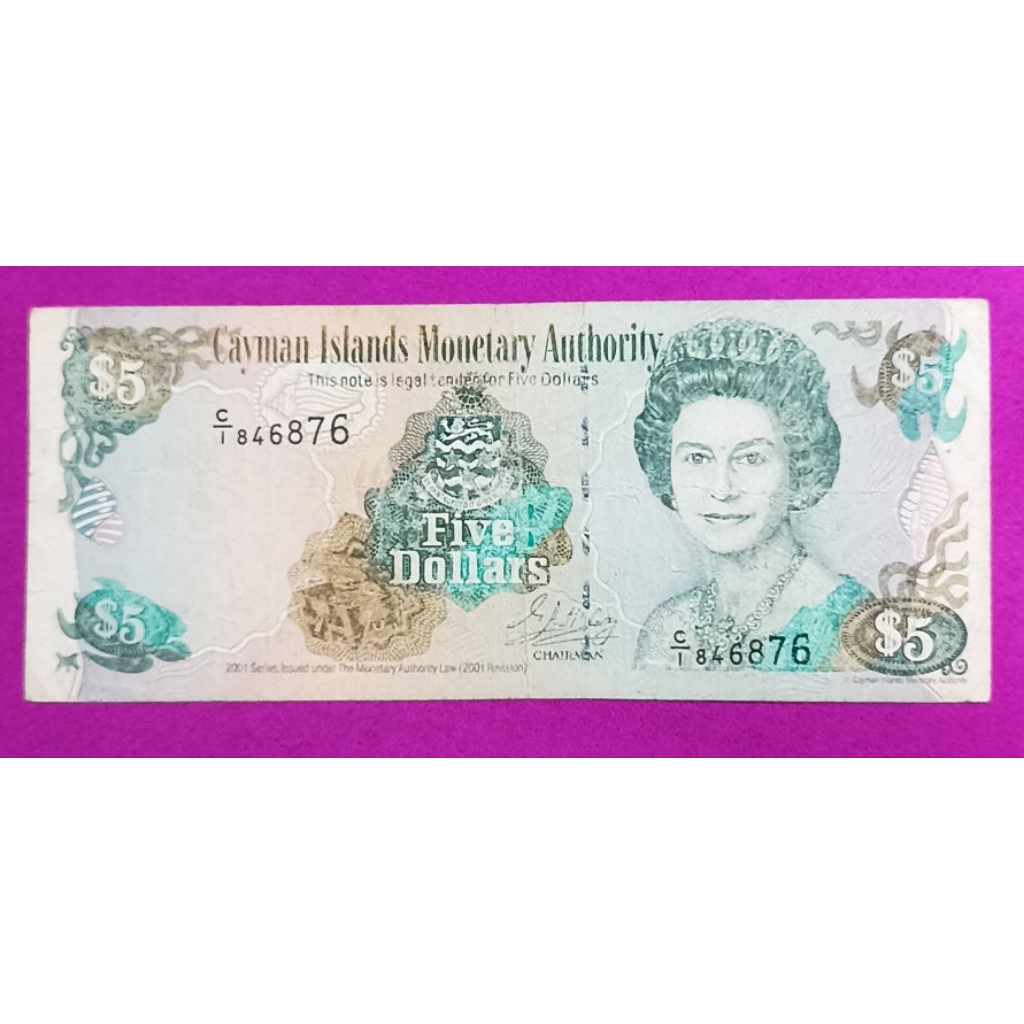 UANG KERTAS CAYMAN ISLAND 5 DOLLARS